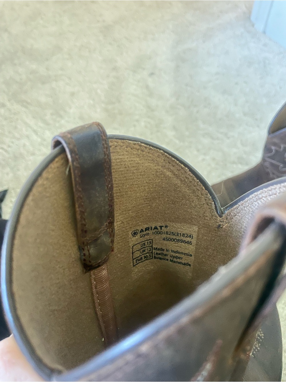 Kids Ariat Brown Western Pull-On Cowboy Boots - Picture 5 of 6